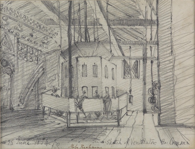 Sketch of Ventilator, House of Commons" by Frances Rickman, 1834 ©Parliamentary Art Collection WOA 26