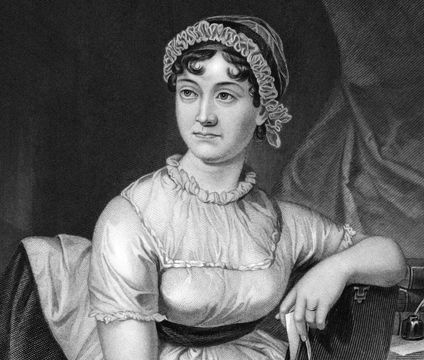 Jane Austen (1775-1817) on engraving from 1873. English novelist. Engraved by unknown artist and published in \'\'Portrait Gallery of Eminent Men and Women with Biographies\'\',USA,1873.