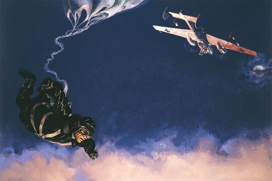 Rudoll Hess bails out of his Messerschmitt Bf 110 aircraft and falls into one of the strangest controversies of World War 11.
