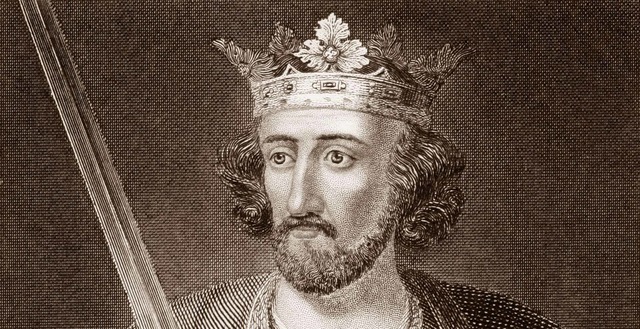 Edward I (1239-1307) on engraving from 1845. King of England during 1272-1307. Published in London by J.S.Virtue.