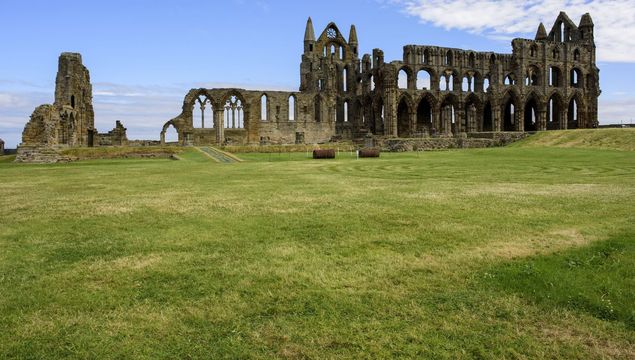 Ruined Whitby Abbey, North Yorkshire.