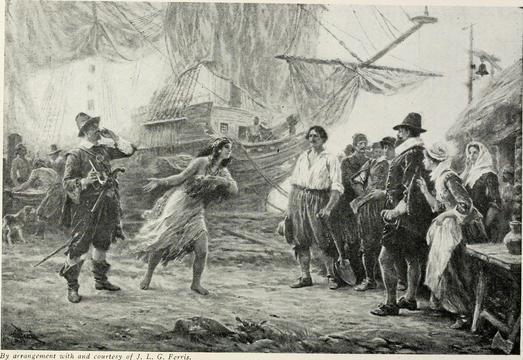 History of the Pilgrims and Puritans, their ancestry and descendants; basis of Americanization.
