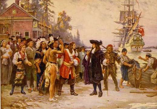 The landing of William Penn, painted by J.L.G. Ferris