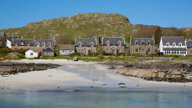 Iona is an Inner Hebrides Scottish island off the Isle of Mull west coast of Scotland, it\'s a popular tourist destination known for the abbey.