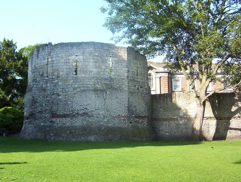Roman Fortifications in the Museum Gardens of York.
