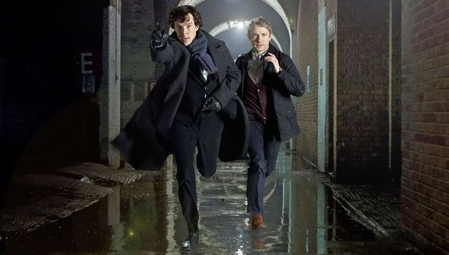A promo shot for the latests reincarnation of Sherlock Holmes, Sherlock from the BBC.
