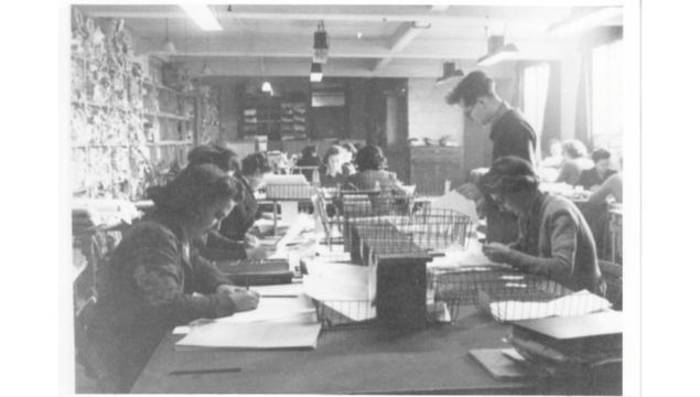 Codebreakers at work at Bletchley Park, during World War II.