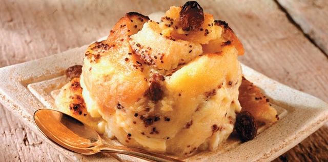 Bread and butter pudding.