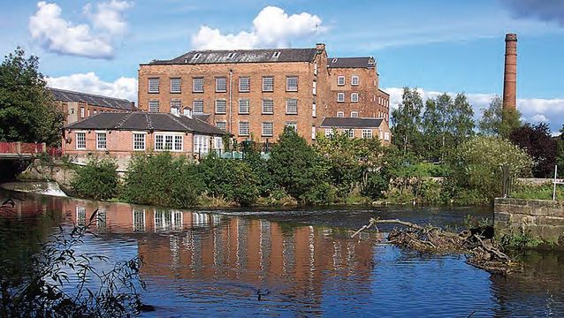 Like all the 18th and 19th-century textile mills, Darley Abbey Mills sits next to a river—the water providing the power that drove its vast machinery. DERWENT VALLEY MILLS