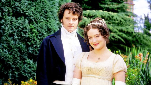 A promo shot for the 1995 BBC mini-series based on Jane Austen\'s Pride and Prejudice.