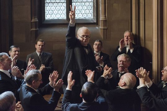 Gary Oldman as Winston Churchill in The Darkest Hour.