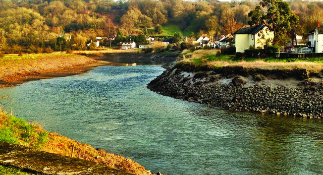 The river Usk, in Caerleon, Wales.