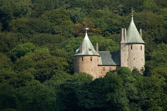 Castell Coch (Red Castle) near Cardiff, South Wales. Built in the 1870s