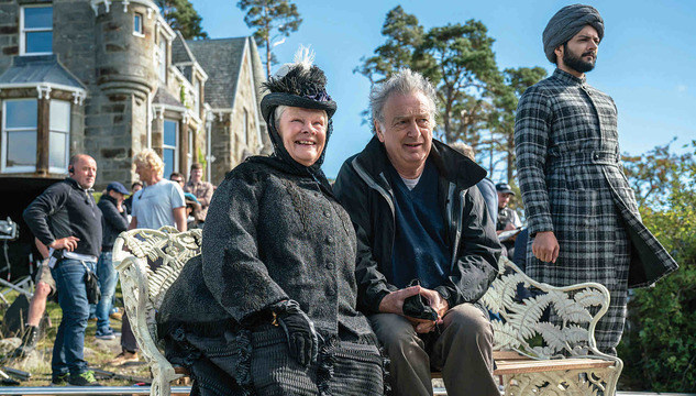 Judi Dench and Stephen Frears on the set of Victoria and Abdul.