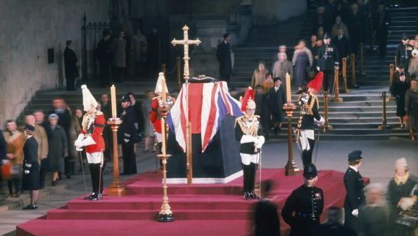 Winston Churchill's funeral footage