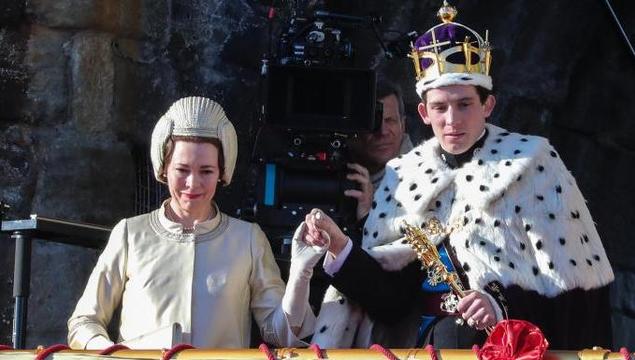 Olivia Colman as Queen Elizabeth II and Josh O\'Connor as Prince Charles 