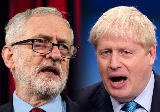 Jeremy Corbyn, Labour Leader (L) and Boris Johnson, Prime Minister and Conservative Leader. 