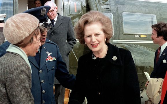 British prime minister Margaret Thatcher.
