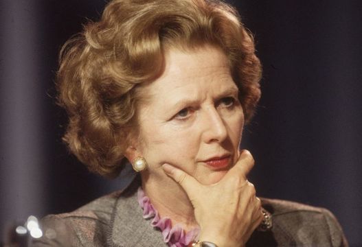October 1985: British prime minister Margaret Thatcher looking pensive at the Conservative Party Conference in Blackpool.