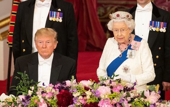 Donald Trump and Queen Elizabeth.