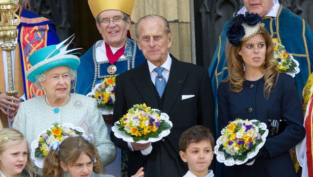 Princess Beatrice and Edoardo Mapelli Mozzi attend the Portrait Gala at National Portrait Gallery on March 12, 2019 in London, EnglandQueen Elizabeth II, Prince Philip, Duke of Edinburgh (L) and Princess Beatrice attend a Maundy Thursday Service at York Minster on April 5, 2012 in York, England
