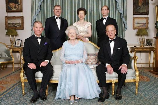 Queen Elizabeth II and the immediate Royal Family.