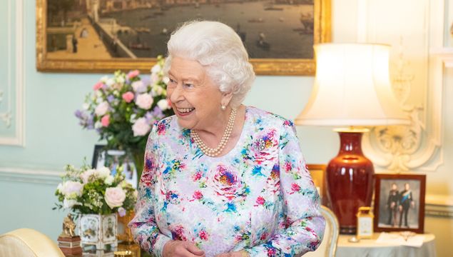 Queen Elizabeth II at Buckingham Palace on July 11, 2019 in London, England