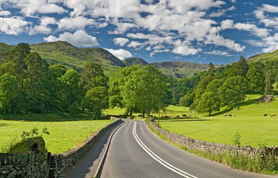 The A591 road, in the Lake District.