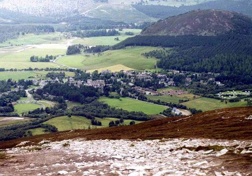 Braemar, Scotland from the air.