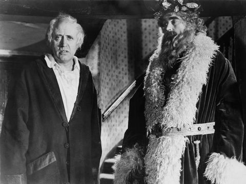 Alastair Sim as Scrooge and Francis De Wolff in the 1951 adaptation of Charles Dickens\' Christmas Carol.