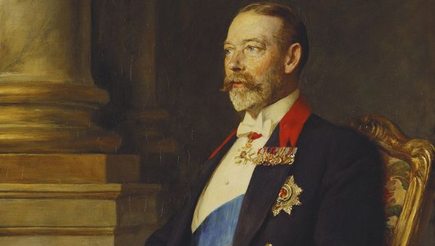 A portrait of King George V, painted in 1927, by Arthur Stockdale Cope, in 1927.