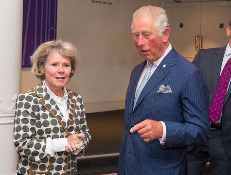 Prince Charles, Prince of Wales meets actress Imelda Staunton at the Old Vic Theatre during a visit to mark the theatre\'s 200th anniversary on September 5, 2018 in London, England. (Photo by Dominic Lipinski-WPA Pool/Getty Images)