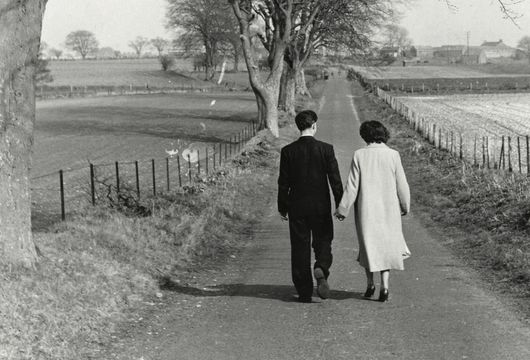 Young lovers walking in Gretna Green, c. 1956.