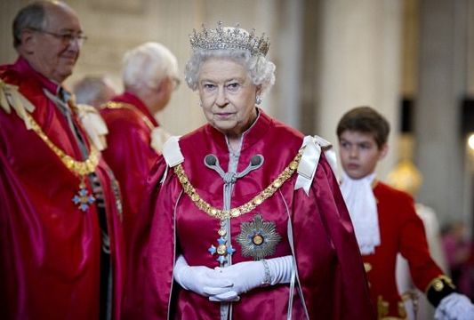 Queen Elizabeth II attends a service for the Order of the British Empire at St Paul\'s Cathedral on March 7, 2012 in London, England. (Photo by Geoff Pugh - WPA Pool /Getty Images)