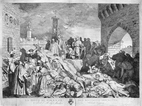 The plague of Florence, in 1348.