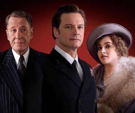 \"The King\'s Speech\" staring Geoffrey Rush, Colin Firth and Helena Bonham Carter.