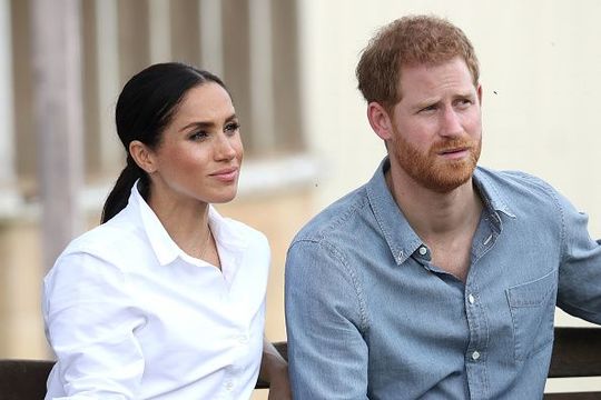 Prince Harry, Duke of Sussex and Meghan, Duchess of Sussex visit a local farming family, the Woodleys, on October 17, 2018 in Dubbo, Australia. The Duke and Duchess of Sussex are on their official 16-day Autumn tour visiting cities in Australia, Fiji, Tonga and New Zealand. (Photo by Chris Jackson - Pool/Getty Images)