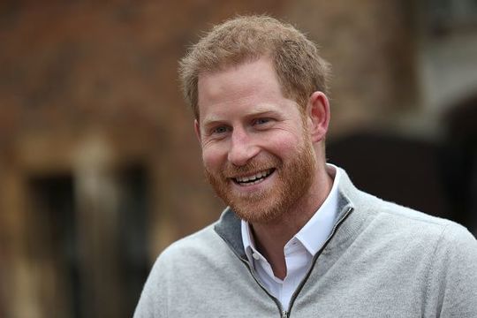  Prince Harry, Duke of Sussex speaks to the media at Windsor Castle following the birth of his son on May 06, 2019 in Windsor, United Kingdom. Meghan, Duchess of Sussex gave birth to a baby boy weighing 7lbs 3oz at 05:26 BST. (Photo by Steve Parsons - WPA Pool/Getty Images)