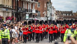 The Royal Guard's bearskin caps unveil two centuries of royal tradition