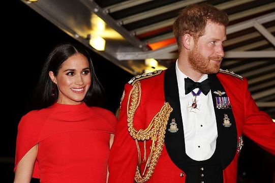 Prince Harry, Duke of Sussex and Meghan, Duchess of Sussex arrive to attend the Mountbatten Music Festival at Royal Albert Hall on March 7, 2020 in London, England. (Photo by Simon Dawson - WPA Pool/Getty Images)