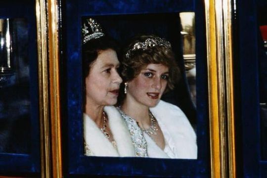 Princess Diana and Queen Elizabeth.