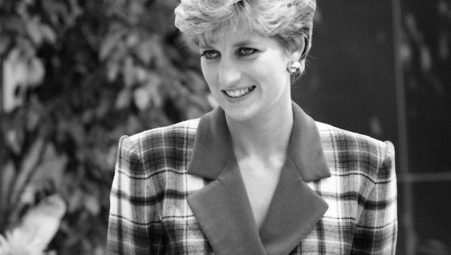 Princess Diana, photographed at the Accord Hospice. 