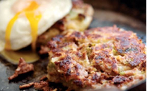 Bubble and squeak lamb brunch recipe.