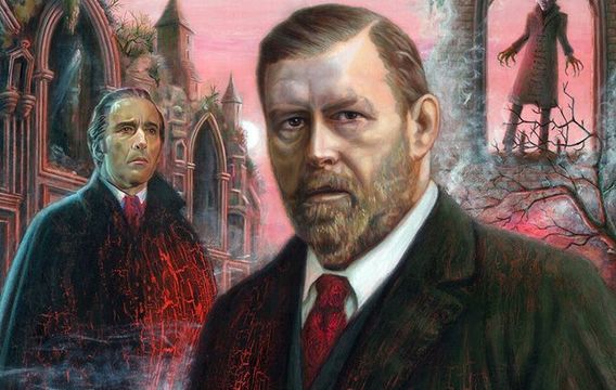 Portrait of Bram Stoker, author of Dracula.