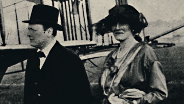 A young Winston Churchill and Clementine.