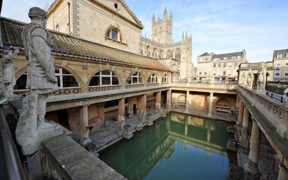 The Ancient Roman Baths in the English city of Bath