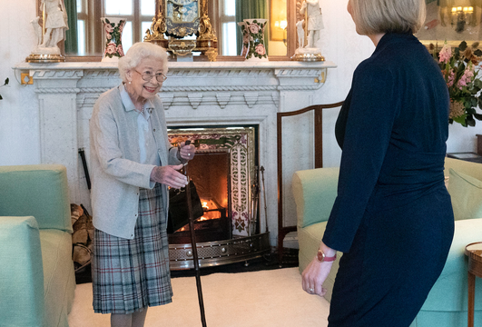 Queen Elizabeth II welcomes Liz Truss as British Prime Minister just two days before her death on September 8th, 2022. 