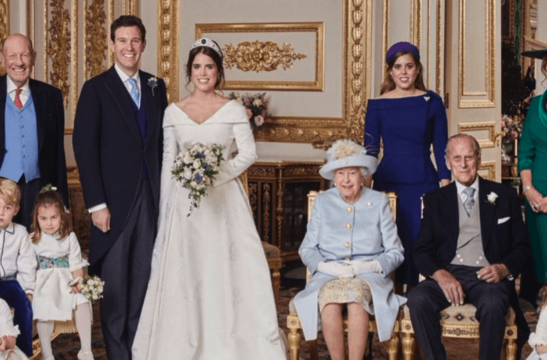The wedding of Princess Eugenie and Jack Brooksbank: The Queen, Prince Philip and other members of the Royal family pose for photos.