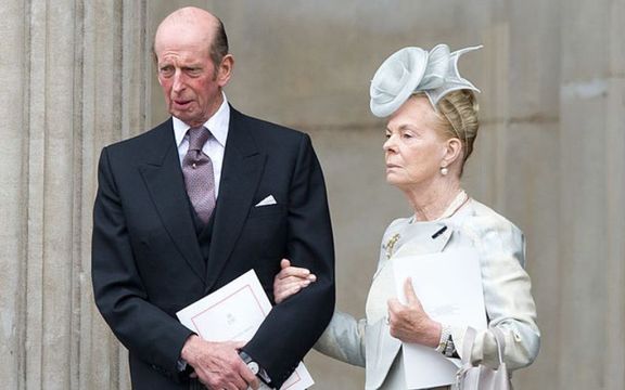  Prince Edward, Duke of Kent and Katharine, Duchess of Kent attend a service of thanksgiving on June 5, 2012 in London, England.