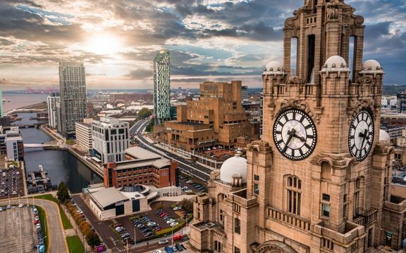 Tower Of The Royal Liver Building In Liverpool 